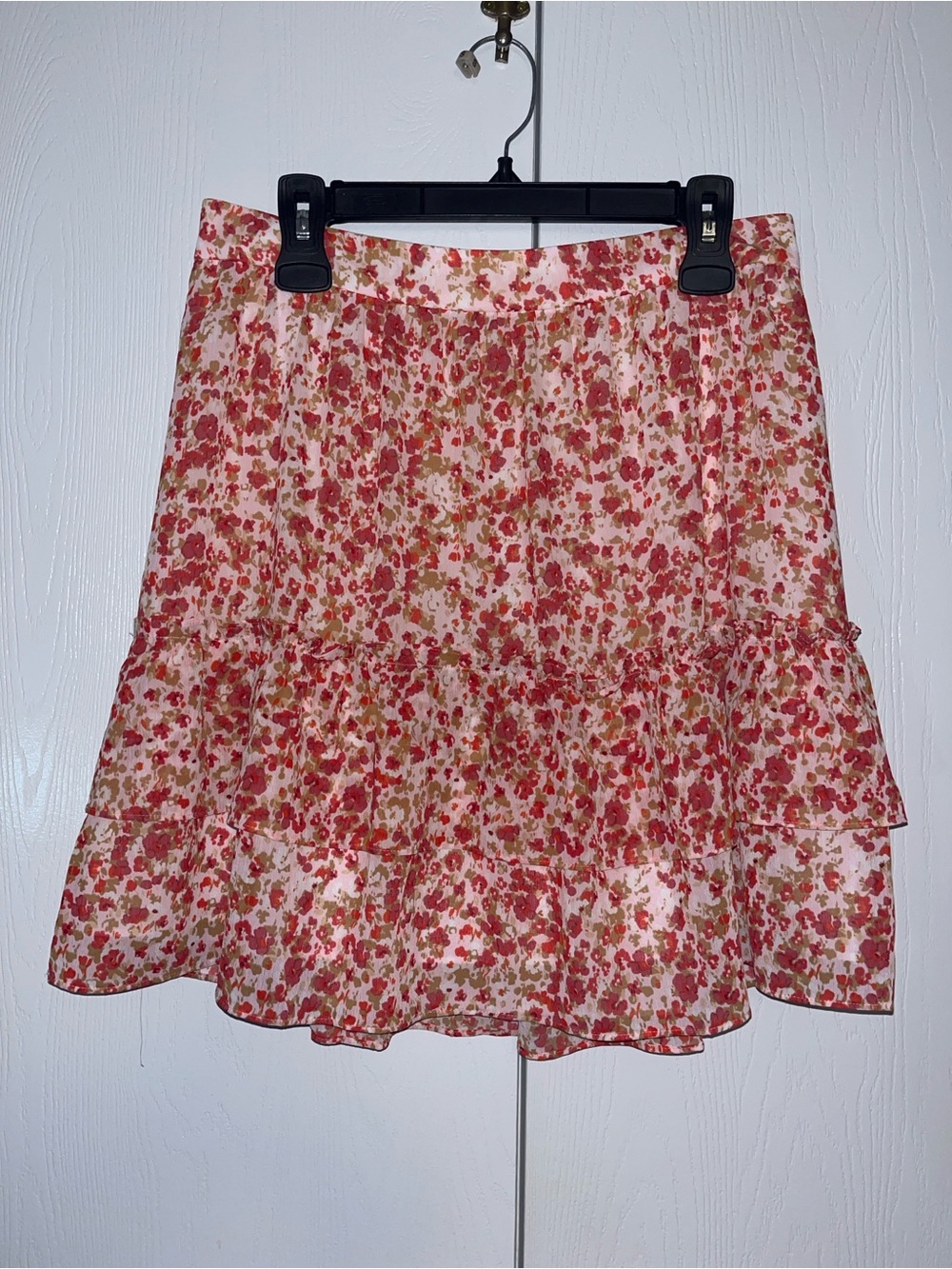 J Crew Floral Tier Midi Skirt